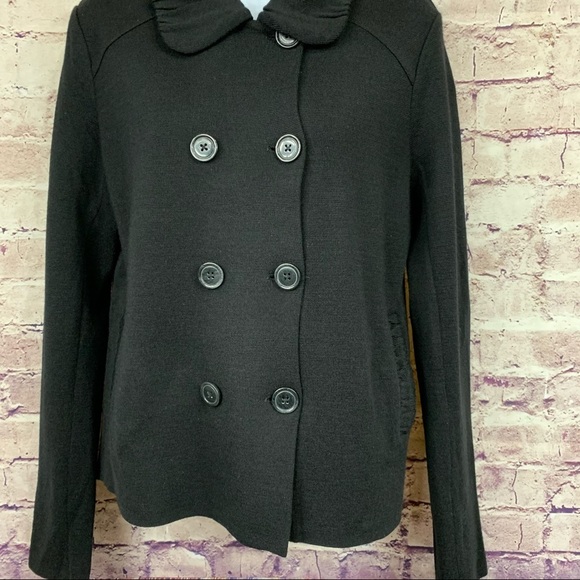 Coldwater Creek Black Double Breasted Cardigan Sweater - Picture 3 of 11